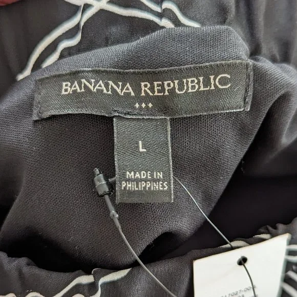 NEW Banana Republic Factory Pleated Midi Skirt Black and White - Picture 5 of 7